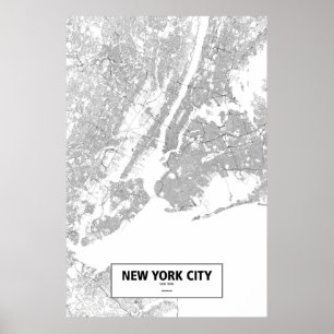 New York City, New York (svart på vitt) Poster
