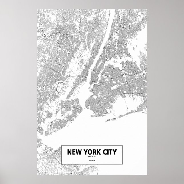 New York City, New York (svart på vitt) Poster (Framsidan)