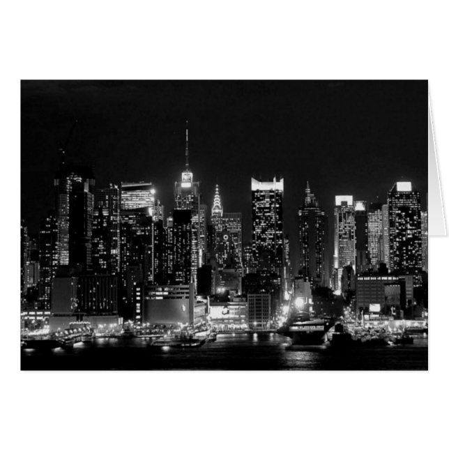 New York City Night Hälsningskort (Framsidan Horizontal)