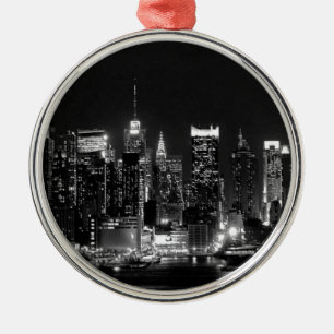 New York City Night Julgransprydnad Metall
