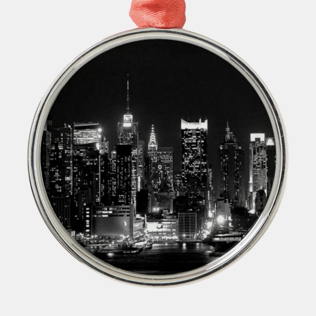New York City Night Julgransprydnad Metall (Framsidan)