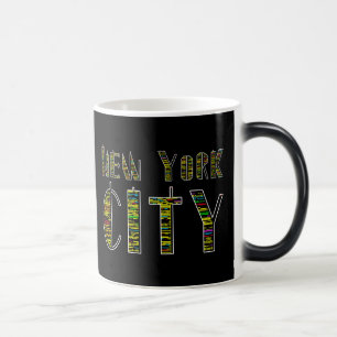 New York City Night lustig, färglös unik Magisk Mugg