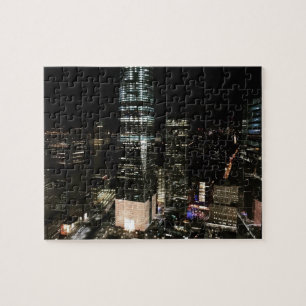 New York City Night NYC Manhattan Skyline Photo Pussel