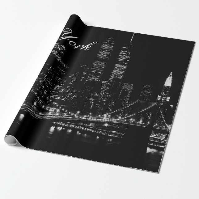 New York City Night Presentpapper (Utrullad)