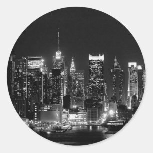 New York City Night Runt Klistermärke