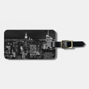 New York City Night Skyline Bagagebricka