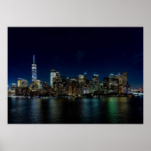 New York City Night Skyline