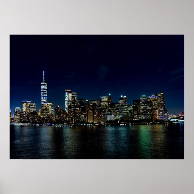 New York City Night Skyline Poster (Framsidan)