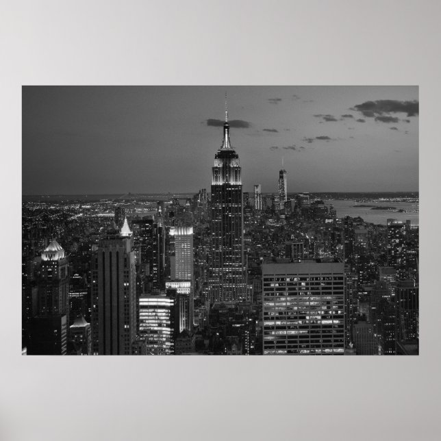 New York City night Skyline Poster (Framsidan)