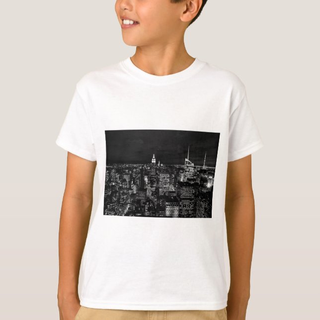 New York City Night Skyline T-shirt (Framsida)