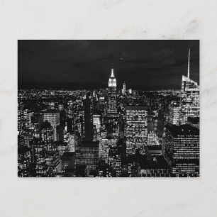 New York City night Skyline Vykort