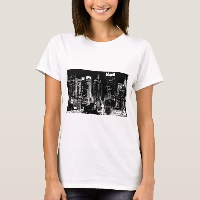 New York City Night T Shirt (Framsida)