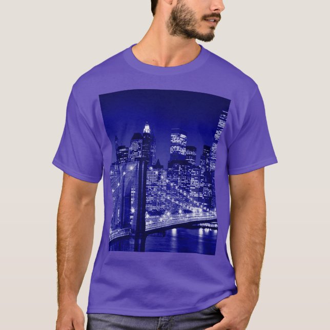 New York City Night T Shirt (Framsida)