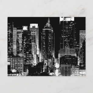 New York City Night Vykort