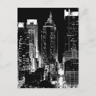 New York City Night Vykort
