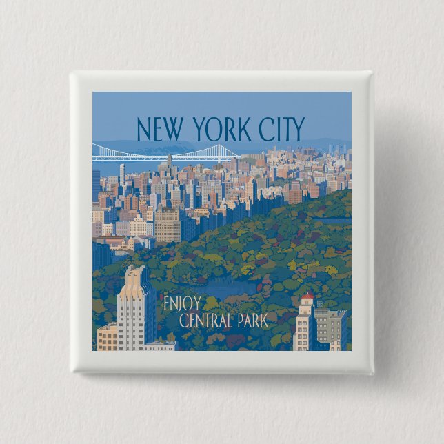 New York City | Njut av Centralparken Knapp (Framsida)