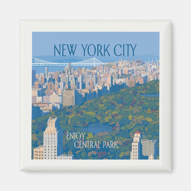 New York City | Njut av Centralparken Magnet (Framsidan)