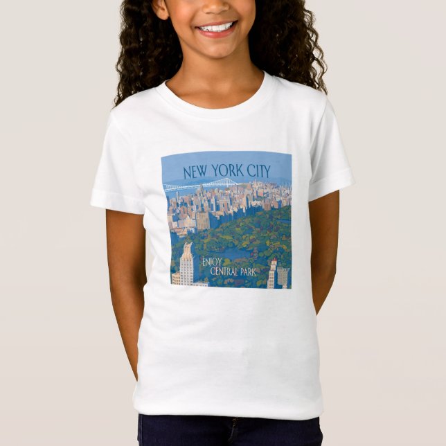 New York City | Njut av Centralparken T Shirt (Framsida)