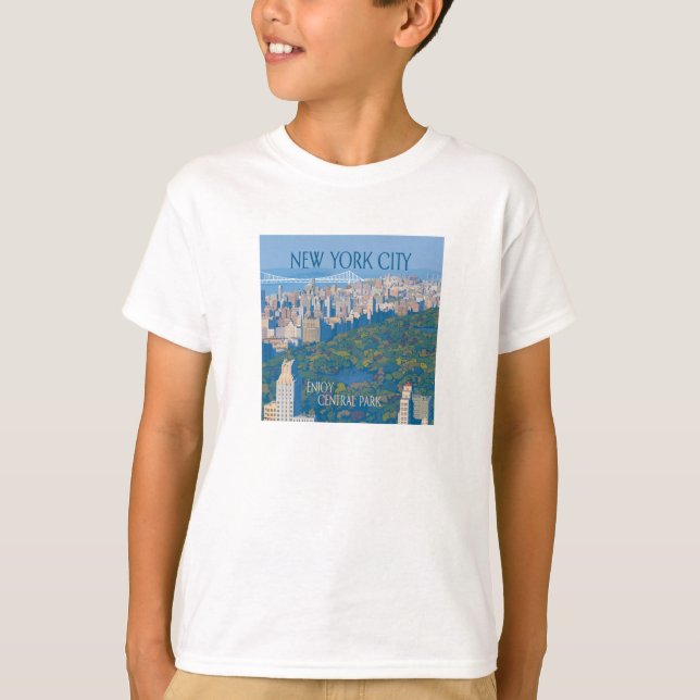 New York City | Njut av Centralparken T Shirt (Framsida)