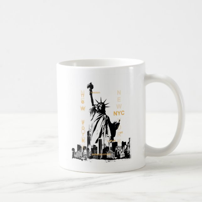 New York City Ny Nyc Frihetsgudinnan Kaffemugg (Höger)