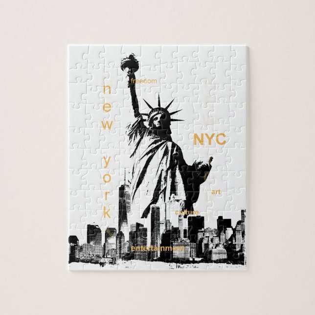 New York City Ny Nyc Frihetsgudinnan Pussel (Vertikal)