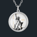 New York City Ny Nyc Frihetsgudinnan Silverpläterat Halsband<br><div class="desc">New York City Ny Nyc Frihetsgudinnan</div>