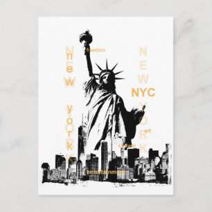 New York City Ny Nyc Frihetsgudinnan Vykort