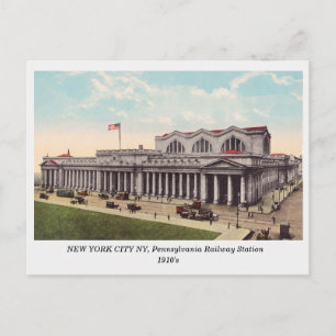 New York City NY, Pennsylvania Railway Station Vykort
