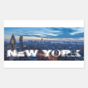 New York City, NY, USA Rektangulärt Klistermärke