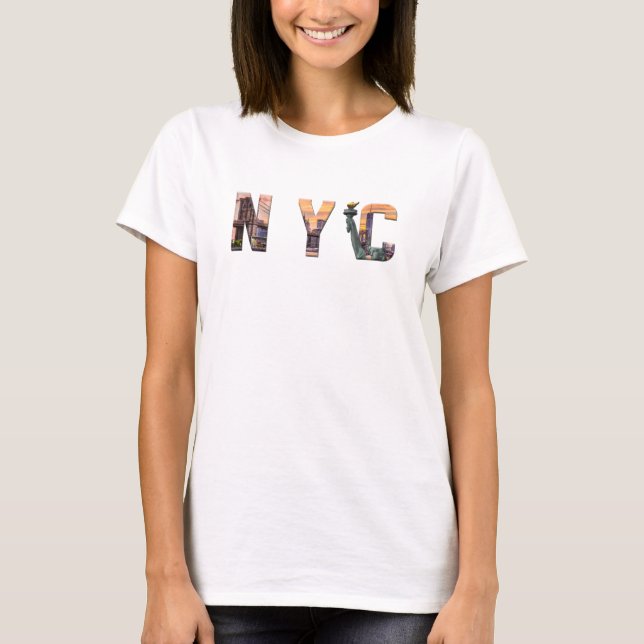 New York City [NYC} Bilder of New York T Shirt (Framsida)