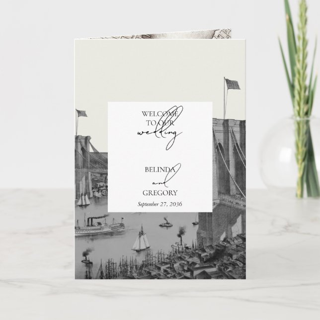 New York City NYC Bröllop serviceorder Program (Framsida)