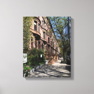 New York City NYC Brownstones Photo Canvas
