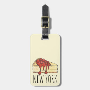 New York City NYC Cherry Cheesecake Cake Slice Bagagebricka