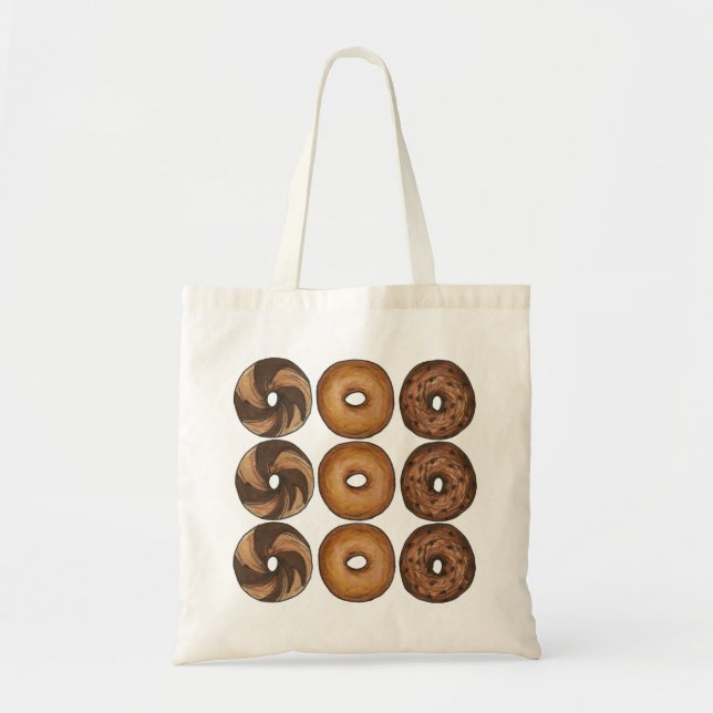 New York City NYC Deli Breakfast Bagels Tote Bag Tygkasse (Framsidan)