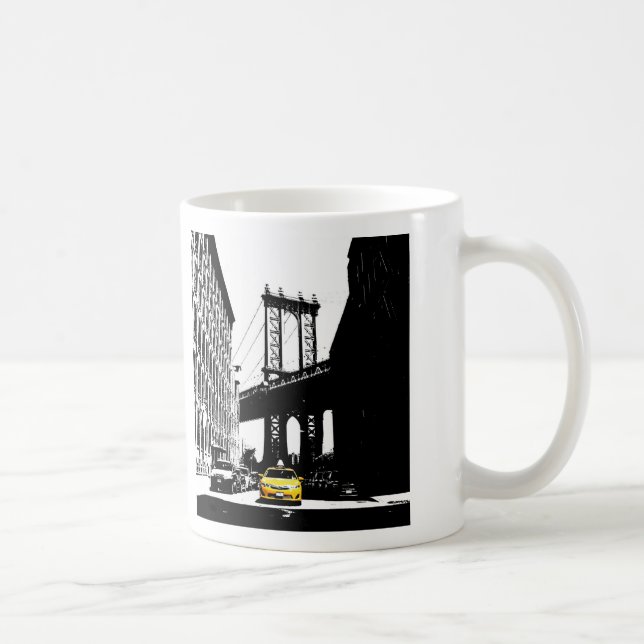 New York City Nyc Gult Taxi Kaffemugg (Höger)