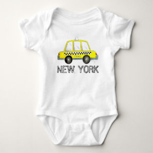 New York City NYC Gult Taxi-kontrollerad CAB-bil Tee Shirt