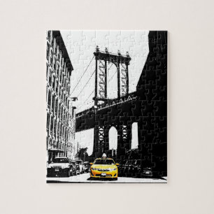 New York City Nyc Gult Taxi Pop Art Pussel