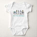New York City NYC Hanukkah Chanukah Jewish Helgdag T Shirt<br><div class="desc">Baby kostym har en originalillustration av New York City-landmärkena "klädda" för julhelgen, med NEW YORK HANUKKAH i ett roligt blue font. Underbar för att fira Chanukah i NYC! Ser du inte vad du är tittar för? Behöver du hjälp med anpassning? Klicka på "be den här designern" för att få något...</div>