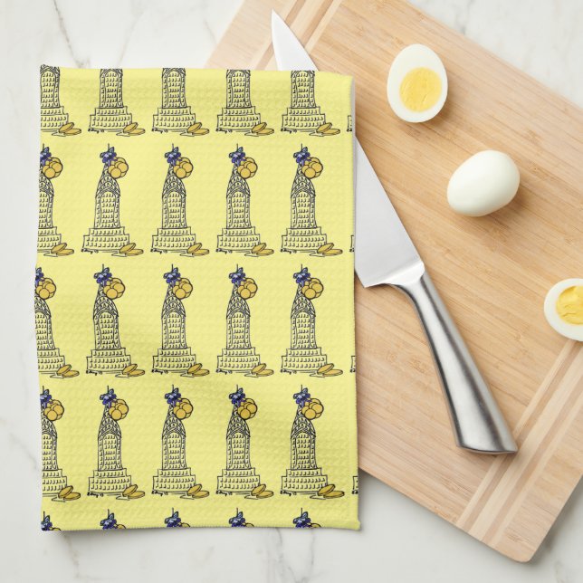 New York City NYC Hanukkah Gelt Chanukah Helgdag Kökshandduk (Vikt i Fjärdedel)