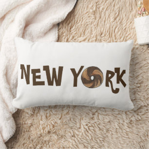New York City NYC Marble Rye Bagel Jewish Deli Lumbarkudde