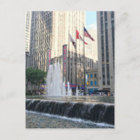New York City NYC Rockefeller Center Fontän