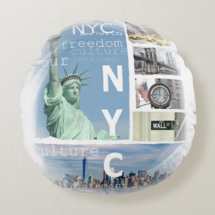 New York City Nyc Rund Kudde