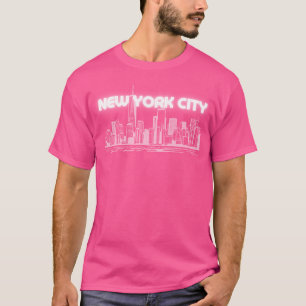 New York City NYC Siluett Stadskärlek present T Shirt