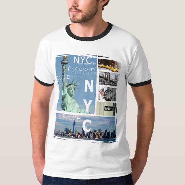 New York City Nyc T-shirt (Framsida)
