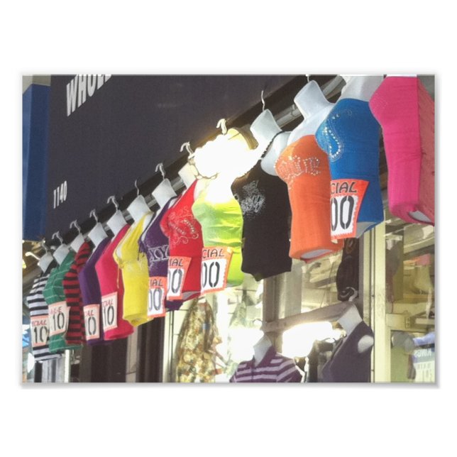 New York City NYC Wholesale District Clothing Sale Fototryck (Framsidan)