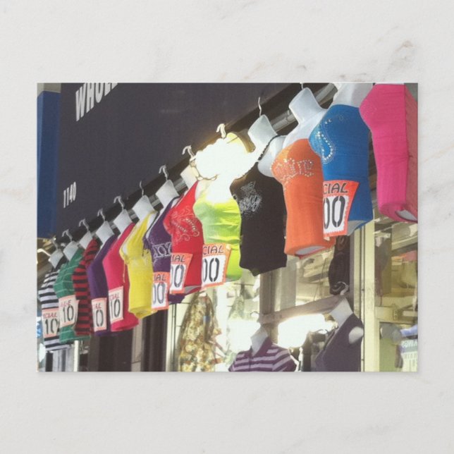 New York City NYC Wholesale District Clothing Sale Vykort (Framsida)
