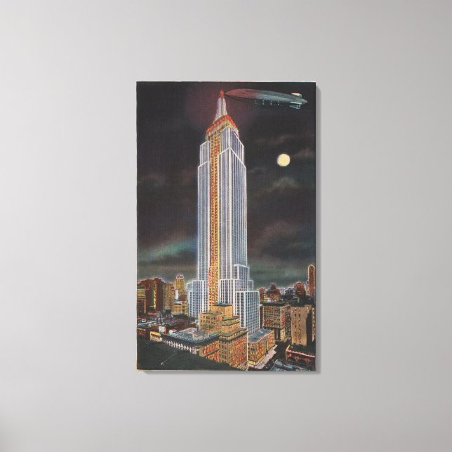 New York City, NYEmpire State Bldg in Canvastryck (Framsida)