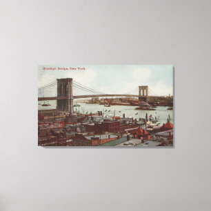 New York City, NYView of the Brooklyn Bridge Canvastryck
