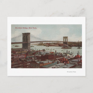 New York City, NYView of the Brooklyn Bridge Vykort