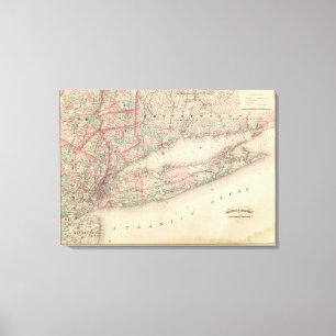 New York City och Vicinity Canvastryck